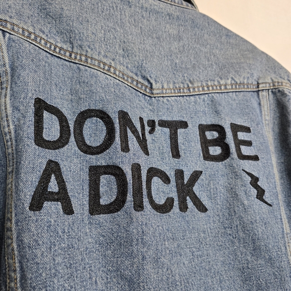 Truth Never Told Don't Be A D*ck Embroidered Jacket L Unisex - Picture 10 of 15
